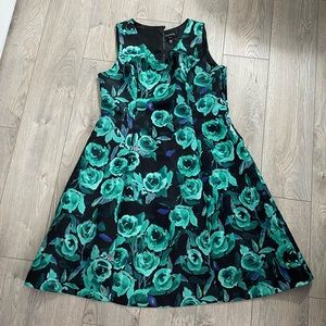 Floral Aline V Neck Dress